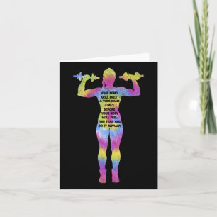 Motivierende Fitness Bodybuilding Gym Gefärbte Kra Karte