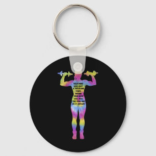 Motivierende Fitness Bodybuilding Gym Gefärbte Kra Schlüsselanhänger