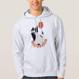 Motivierende Katze Wortspiel Bleib Pawsitiv Gesche Hoodie