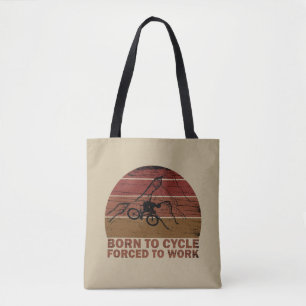 Motivierende Radfahrermaximen vintage Tasche