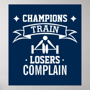 Motivierende Typografie Gym Motivation Fitness Poster