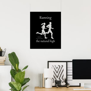 Motivierende Worte Zitat Laufen der natürliche Hoc Poster
