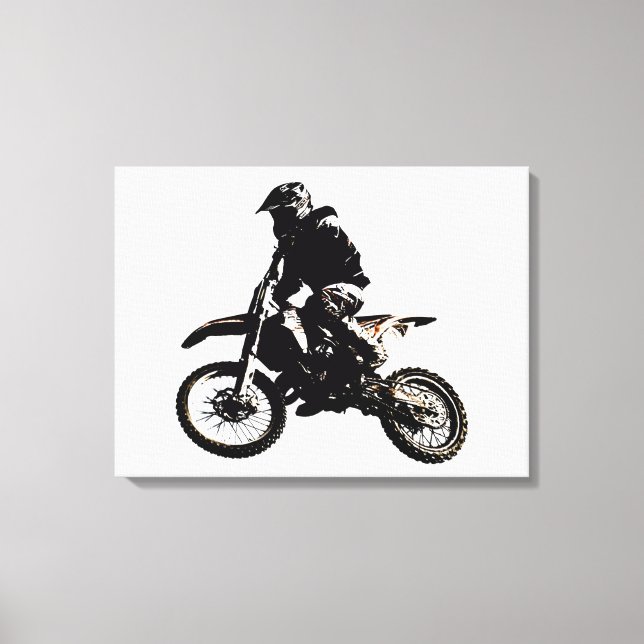 Motivierenden für Motorradsportleistungen Leinwanddruck (Vorderseite)