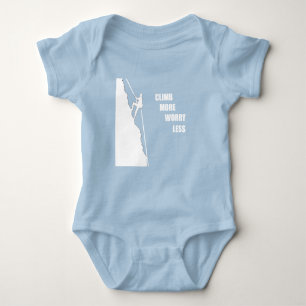 Motivierender Felsenkletter-Spruch Baby Strampler