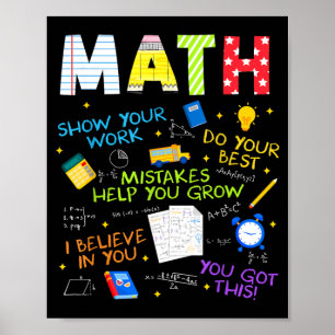 Motivierender positiver Mathematiklehrer Zurück zu Poster