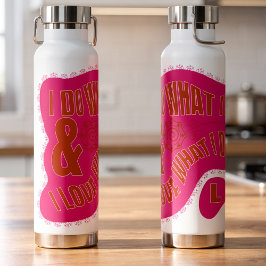 Motivierender Rosa Retro-Stern-Stil Trinkflasche