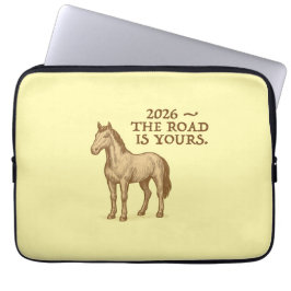 Motivierender Text und Pferd Laptopschutzhülle