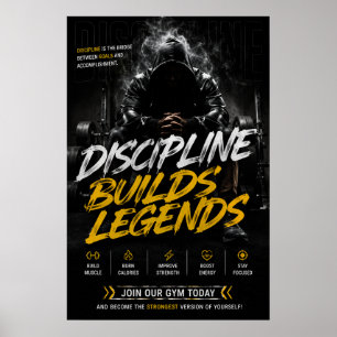 Motivierendes Fitness-Wandkunst-Poster Poster