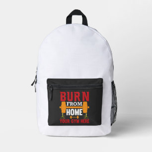 Motivierendes Heim-Gym-Workout Bedruckter Rucksack