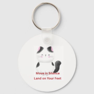 Motivierendes Katzen-Grafik Schlüsselanhänger