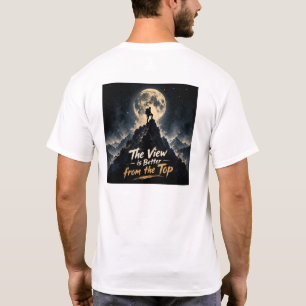 Motivierendes Mond-T-Shirt für Bergsteiger T-Shirt