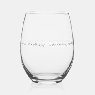 Motivierendes Personalisiertes Glas Halb Voll oder