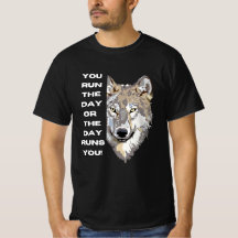 Motivierendes Wolf-Zitat-T-Shirt - Du bestimmst de