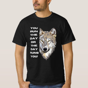 Motivierendes Wolf-Zitat-T-Shirt - Du bestimmst de T-Shirt