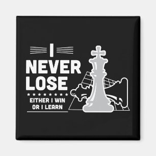 Motivierendes Zitat: Niemals Schach verlieren Magnet