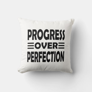 Motiviert durch Progress Wachstum über Perfektio Kissen
