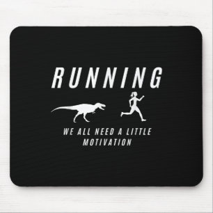Motivierte Frauen Raptor Funny Runner Mousepad