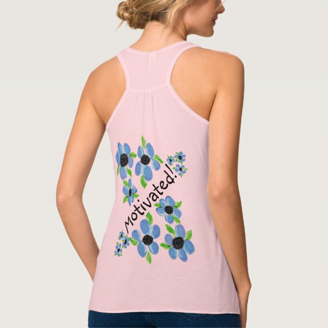 Motivierte Ladys Flowy T - Shirt (Rückseite)