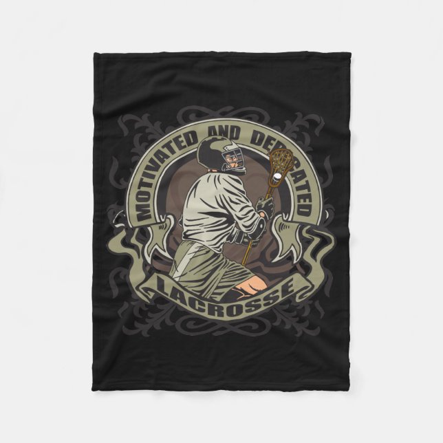 Motivierter Lacrosse Fleecedecke (Vorderseite)
