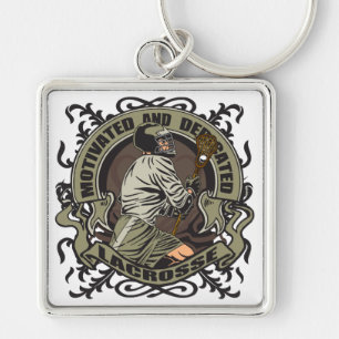 Motivierter Lacrosse Schlüsselanhänger