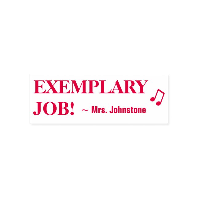 Motivierung der "EXEMPLAREN ARBEIT" + Name des ben Permastempel (Design)