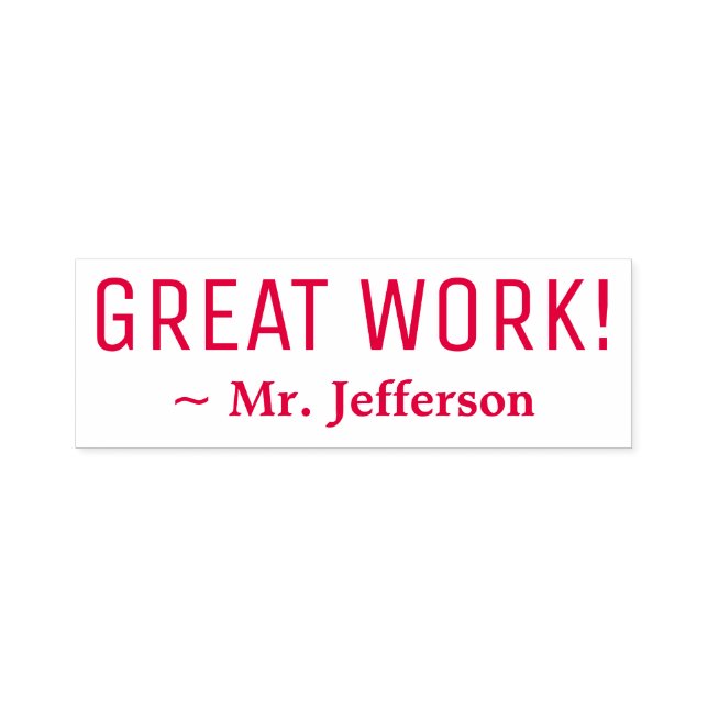 Motivierung der "GROSSEN ARBEIT!" Briefmarke aus K Permastempel (Design)
