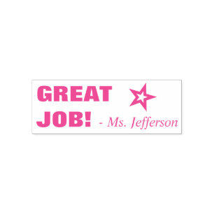Motivierung von "GROSSER JOB!" Erzieherin Rubber B Permastempel