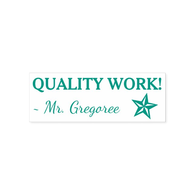 Motivierung von "QUALITÄTSARBEIT!" + Name des Auto Permastempel (Design)
