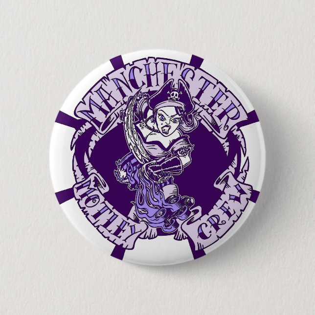 Motley Crew Manchesters Button (Vorderseite)