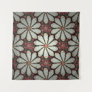 Motley Illustration. Kleine farbenfrohe Blume. Spr Wandteppich