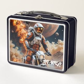 Moto à cheval astronaute sur Mars Lunchbox en méta