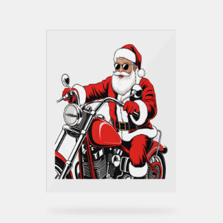 Moto à cheval père Noël