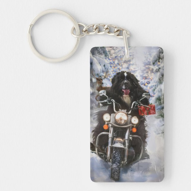 Moto à chiens de Terre-Neuve Noël (Devant)