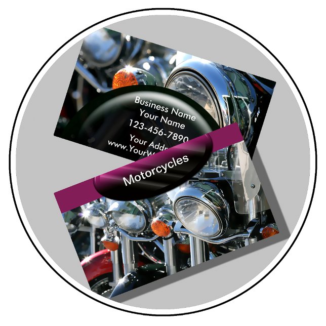 Moto Carte de visite automatique (Motorcycle Theme Business Cards by CustomBusinessTemplates)