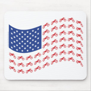 mOTO-cROSS-fLAG-wAVE Mousepad