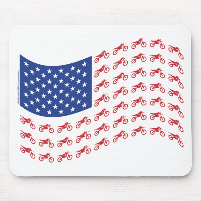 mOTO-cROSS-fLAG-wAVE Mousepad (Vorne)