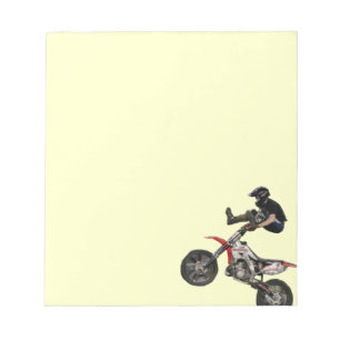 Moto Cross Gelb Notizblock