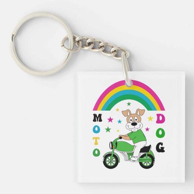 Moto Dog Schlüsselanhänger (Vorderseite)