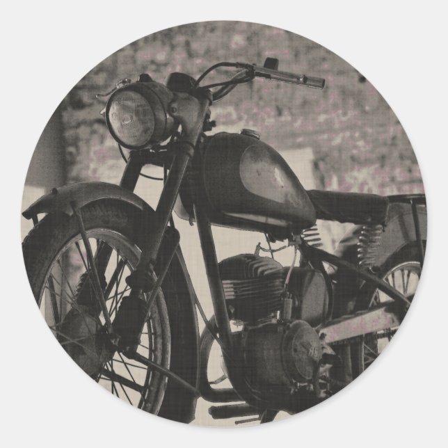 Moto Funky Motorbike Moto Canvas Sticker (Devant)