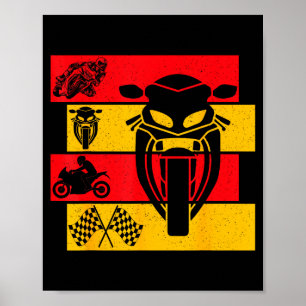 Moto Gp Motorrad Gp Rennmotorräder Biker Junge Poster