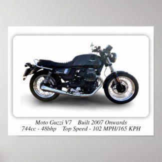 Moto Guzzi V7 Special Motorrad - A3-Großdruck Poster