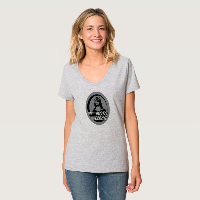 Moto Lisas V-Hals T - Shirt - wählen Sie Ihre (Vorderseite Vollansicht)