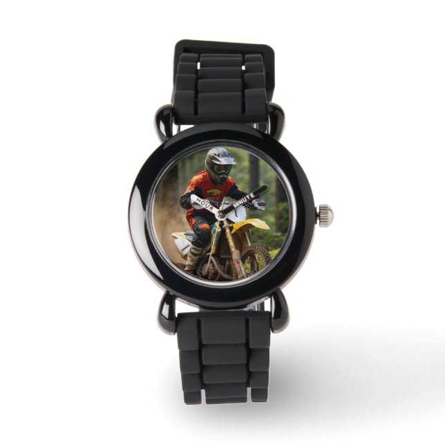 Moto-Mischen - Motocross-Renner Armbanduhr (Vorderseite)