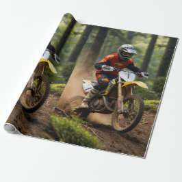 Moto-Mischen - Motocross-Renner Geschenkpapier