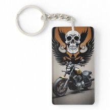Moto personnalisé avec graphique crâne