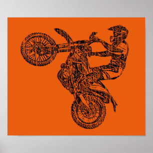 Moto Rennen nicht für den Straßenverkehr Poster