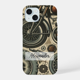 Moto rétro unique avec boîtier de téléphone pour e