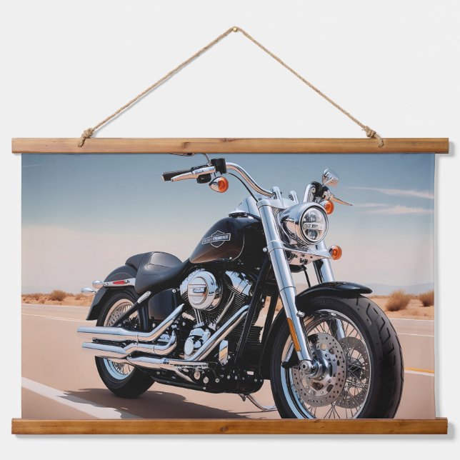 Moto Wandteppich Mit Holzrahmen (Vorne)