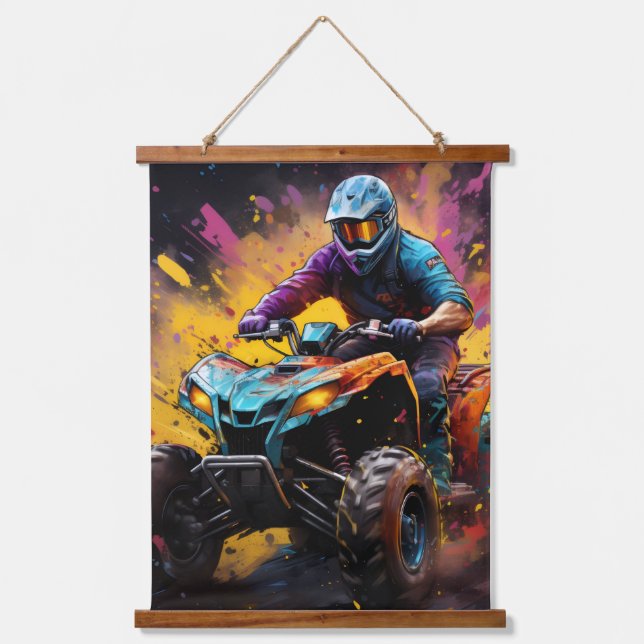 moto Wandteppich Mit Holzrahmen (Vorderseite)