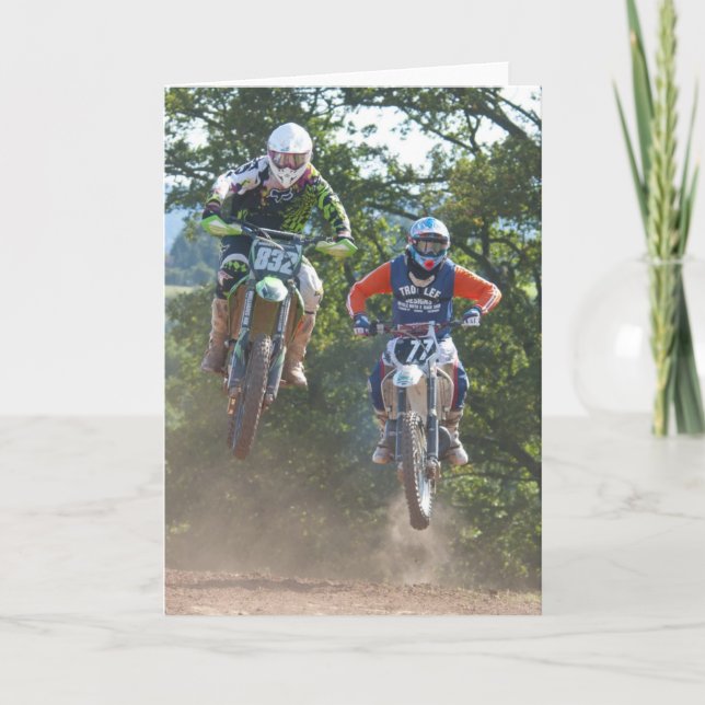 Moto X Gruß-Karte Motocross Karte (Vorderseite)